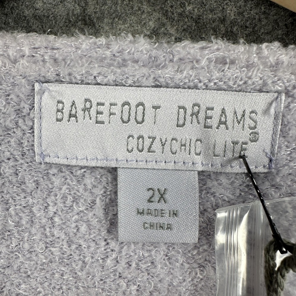 Barefoot Dreams Coastline Cardigan Sweater Womens 2X Purple CozyChic Lite Open - Picture 3 of 14